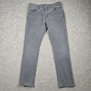 Levis 504 Jeans Mens 32x30 Fits 32x28 Gray Pants Regular Fit Straight Leg Faded
